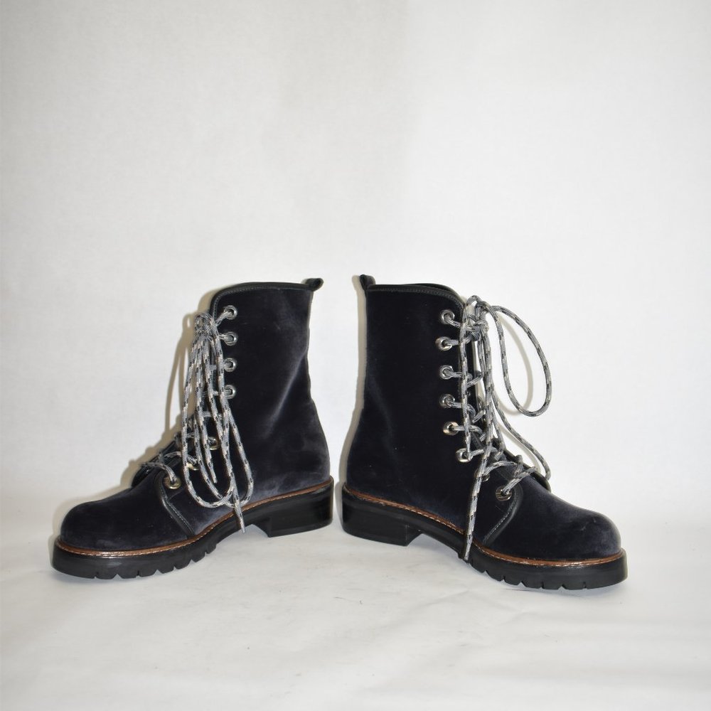 $650 Stuart Weitzman Metermaid Combat Lace Boot B… - image 4